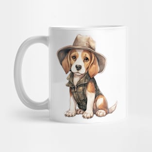 Farmer Beagle Dog Mug